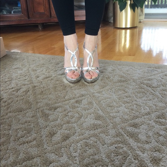 Prada Metallic Platform Sandals - Picture 11 of 14